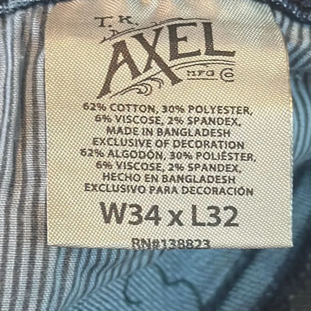T.K. Axel Slim Boot Stretch Jeans‎ size 34x32 Dark Wash